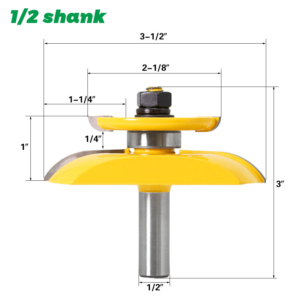 1/2 Shank 12mm Shank Cabinet Door Panel Knife Door Core Board Knife Double Side R Door Panel Knife Line Chamfering Knife