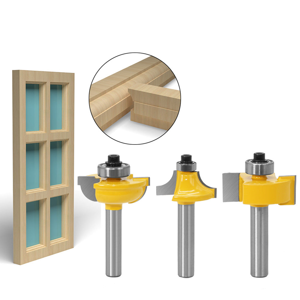 3-Piece door and window cover milling cutter tenon knife 8 handle door and window frame tenon knife door frame knife room door knife cabinet door knife engraving machine
