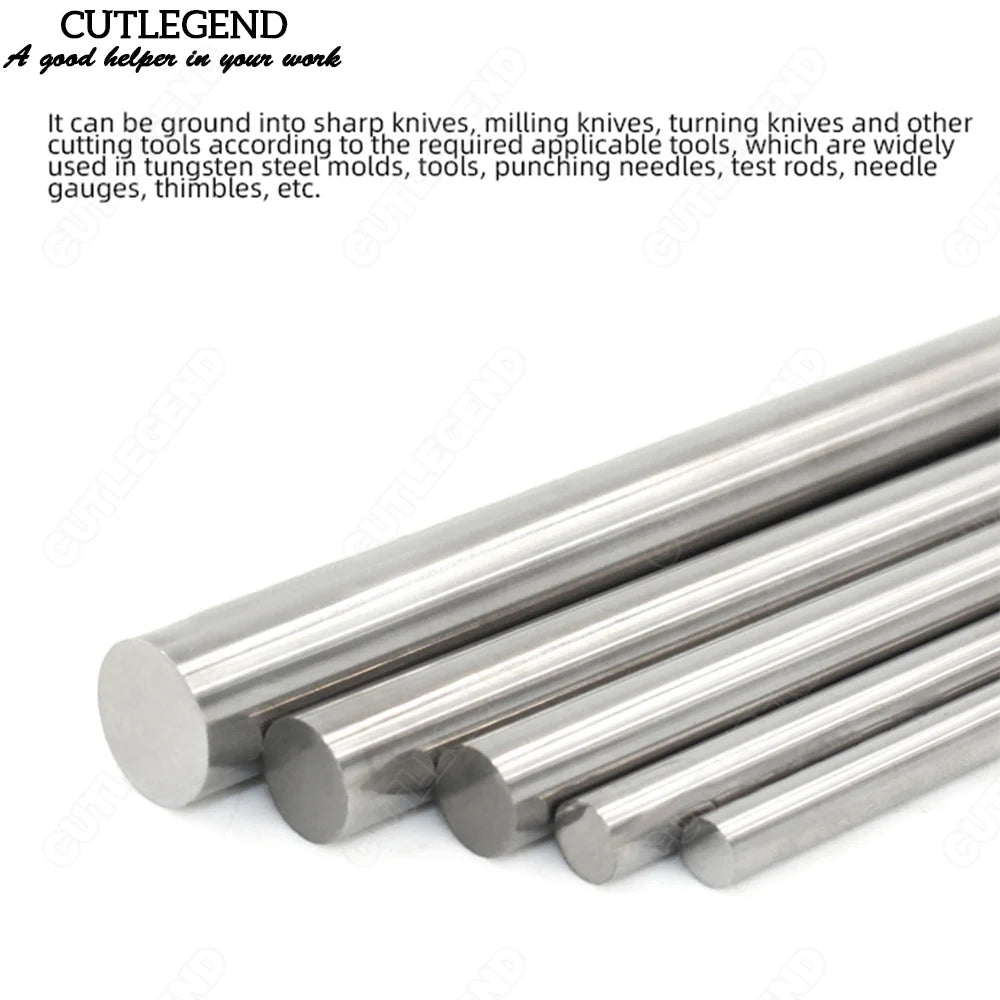 1Pc Solid Carbide Round Rod 100MM/150MM/200mm/330mm Wear Resistant High Hardness CNC Machine Fine Grinding Tungsten Steel Bar