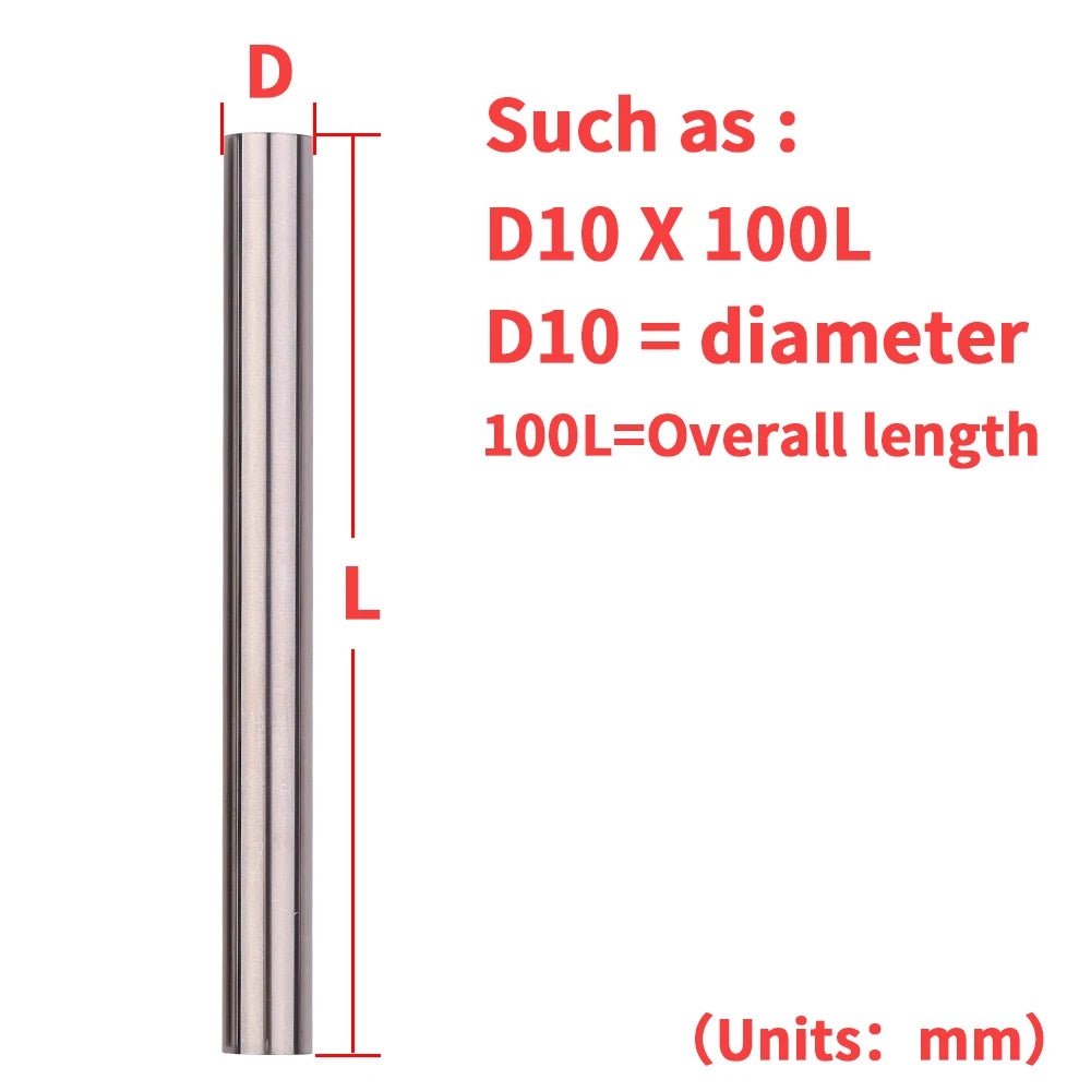 1Pc Solid Carbide Round Rod 100MM/150MM/200mm/330mm Wear Resistant High Hardness CNC Machine Fine Grinding Tungsten Steel Bar