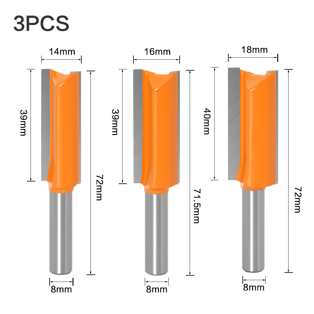 Extended Double Blade Straight Knife Slotting Knife Woodworking Milling Knife Slotting Knife Grooving Knife Edge Trimming Machine Engraving Machine Knife Head Woodworking