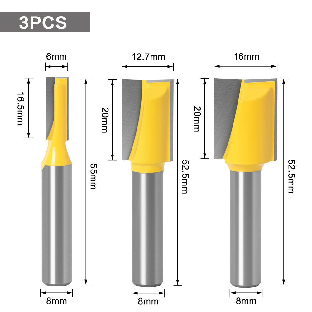 8 handle bottom cleaning cutter Engraving machine cutter Woodworking milling cutter Bottom cleaning cutter Bottom milling Inverted edge Table milling Bottom cutter Edge trimming cutter