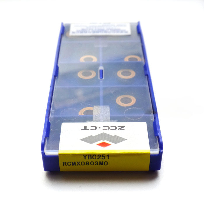 1BOX CNC Lathe Cutting Tool Milling Cutter 100% Original ZCC•CT Carbide inserts RCMX0803MO YBC251