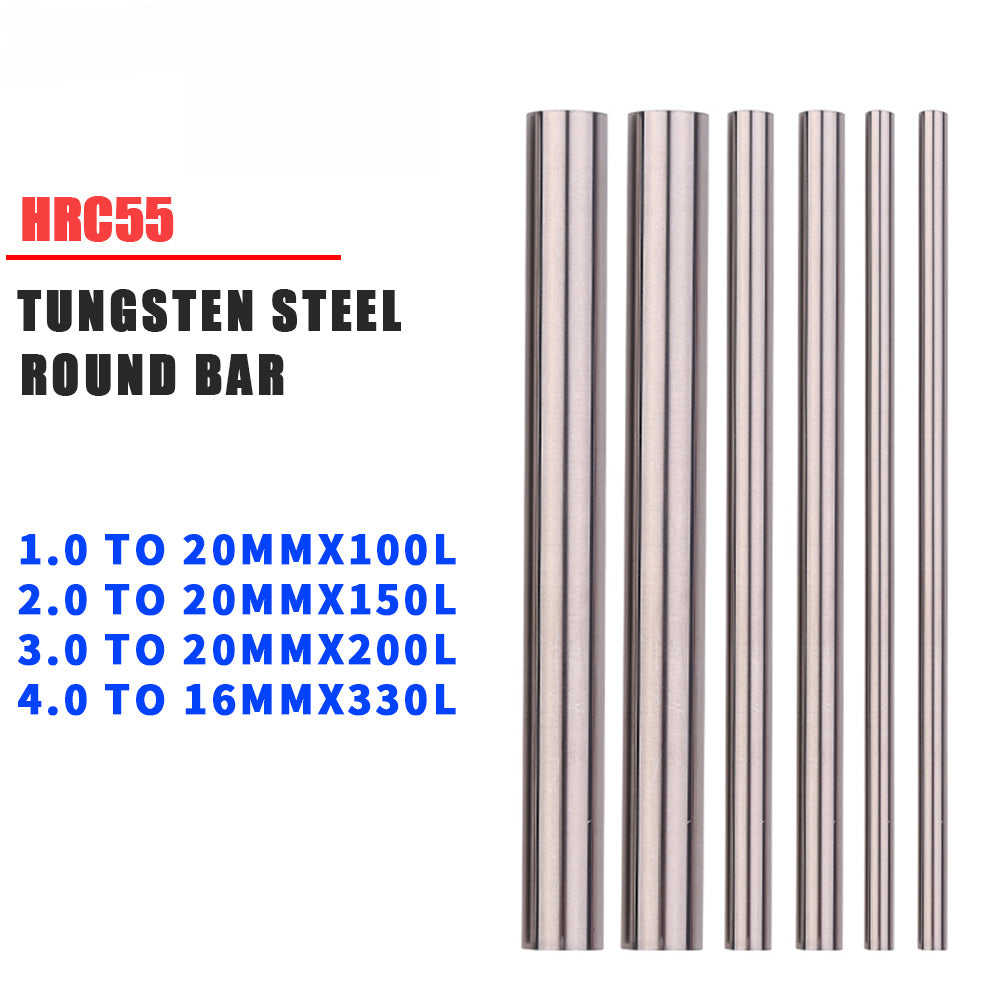 1Pc Solid Carbide Round Rod 100MM/150MM/200mm/330mm Wear Resistant High Hardness CNC Machine Fine Grinding Tungsten Steel Bar