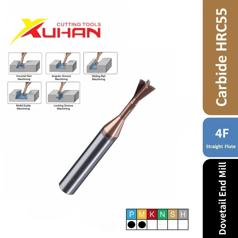 Solid Carbide Dovetail End Mill TiSiN HRC55