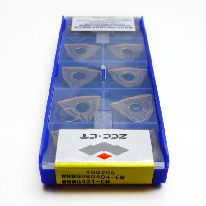 1BOX CNC Lathe Cutting Tool Milling Cutter 100% Original ZCC•CT Carbide inserts WNMG080408-EM YBG205