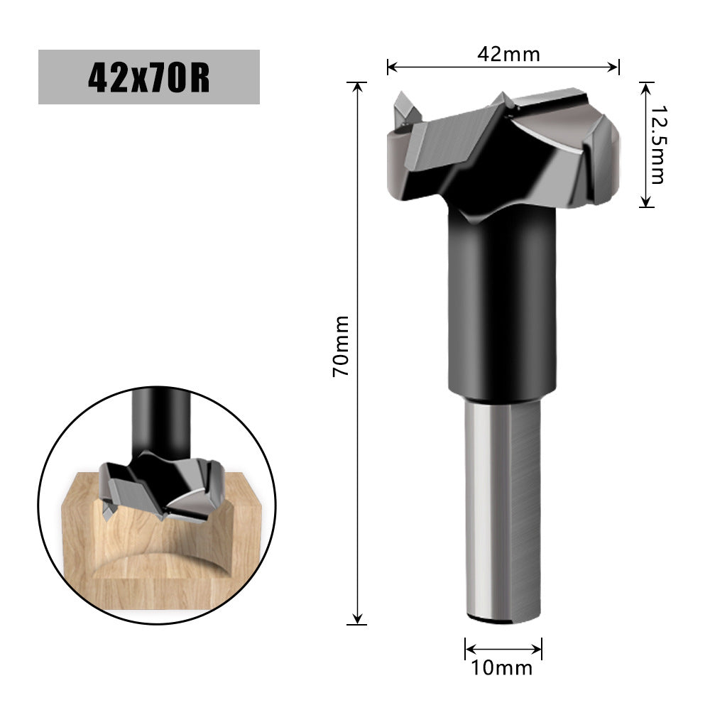Woodworking split drill 15-55mm hole opener, split drill, forward and reverse four-tooth alloy numerical control woodworking row drill