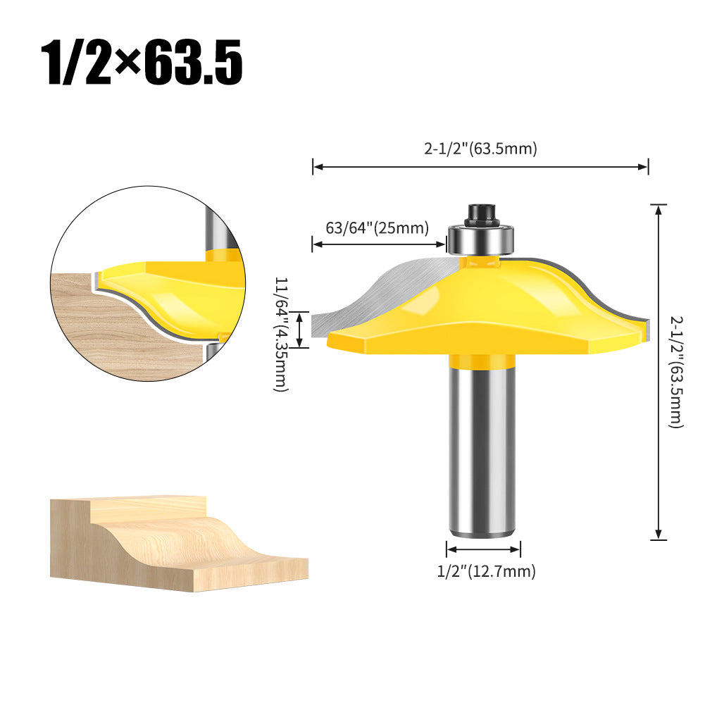 12.7 handle Huximen board knife, bakelite trimming edge table line, cabinet door panel tool, woodworking milling cutter head 12 handle