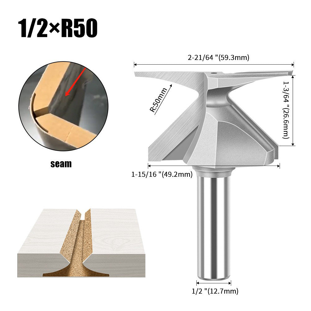 Circular arc bending integrated knife forming tool R30 wooden door and wall cabinet circular arc bending knife filling-free softening process