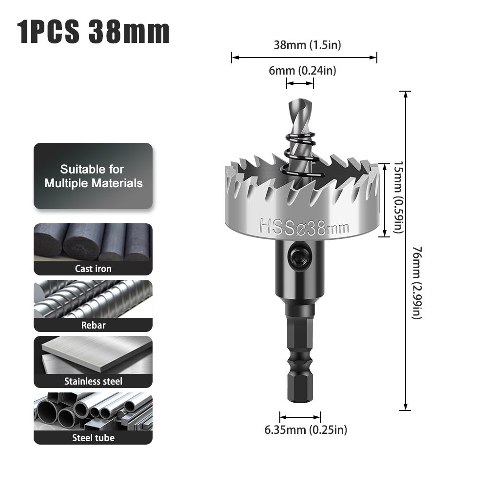 HSS hexagonal shank high speed steel 4341 hole opener, iron sheet stainless steel hole opener metal, thin plate drilling