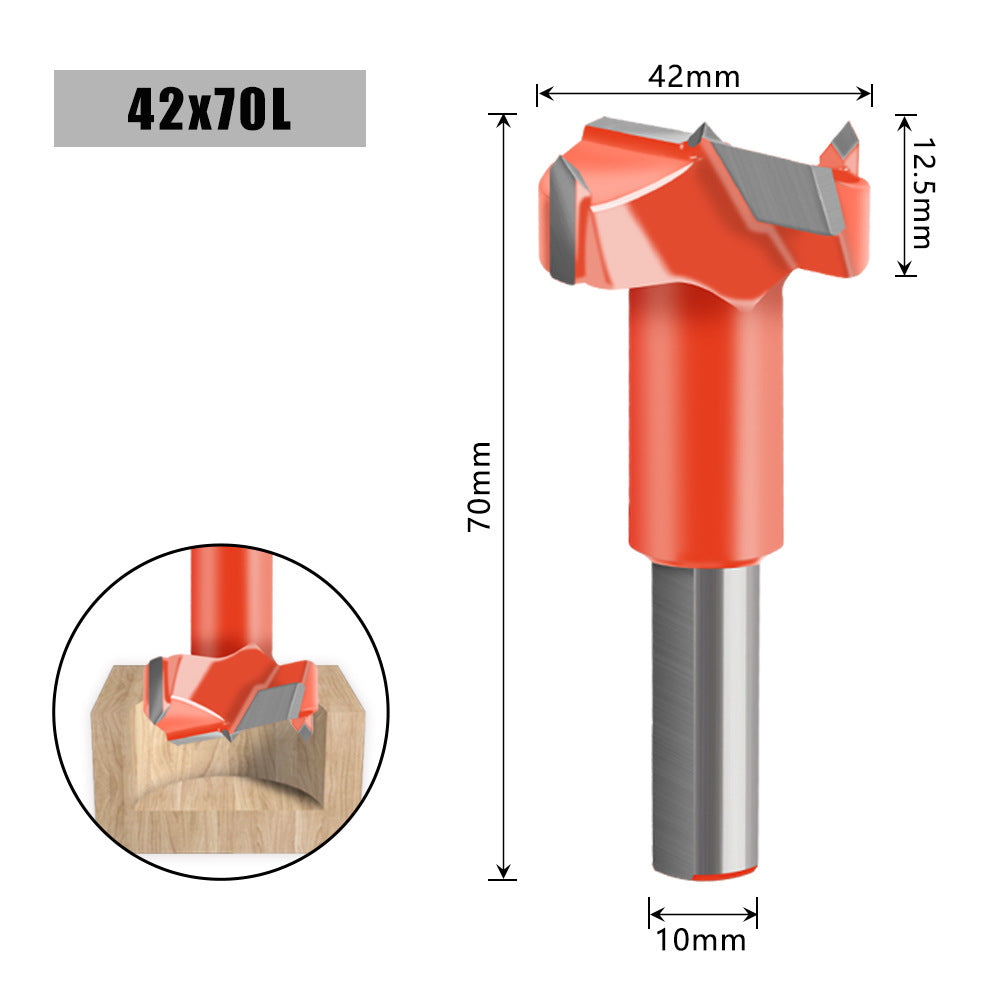 Woodworking split drill 15-55mm hole opener, split drill, forward and reverse four-tooth alloy numerical control woodworking row drill