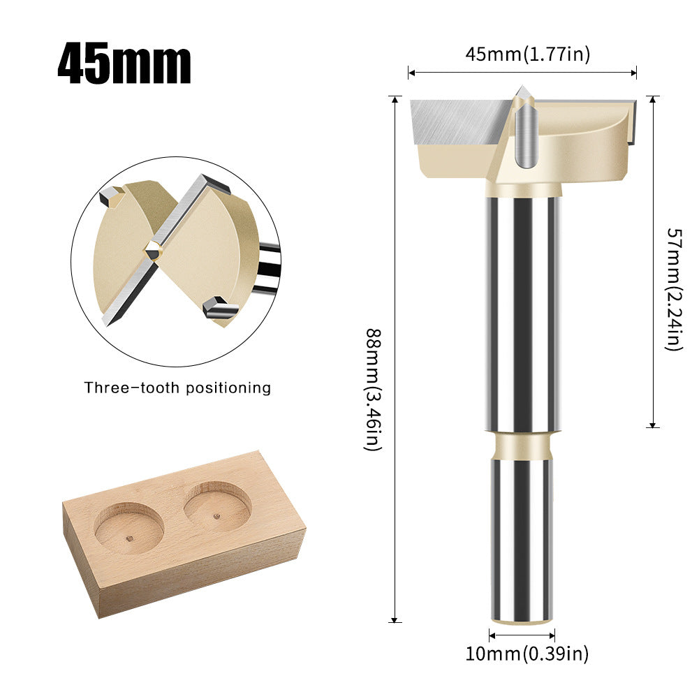 Woodworking hole opener Drill bit Extended round plastic wooden door Drill Wood punching Opening hole puncher