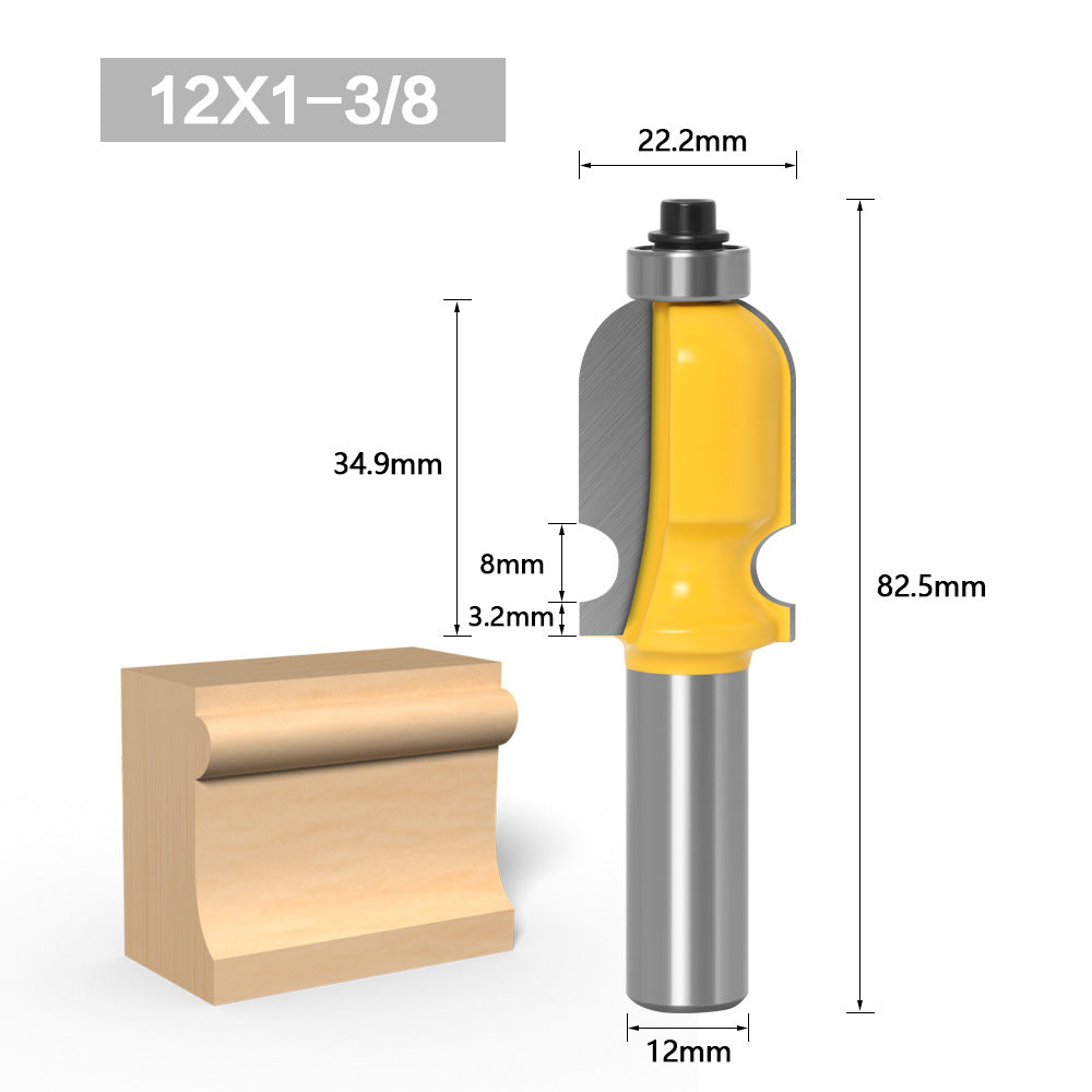 Engraving machine woodworking knife, line knife trimming, flower knife armrest knife, high-grade two-arc deep round bottom knife 1/2 handle * 22