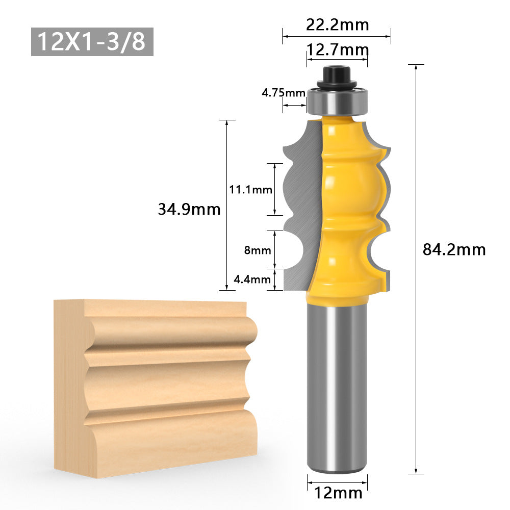 High-grade 1/2 shank double-leaf armrest cutter engraving machine milling cutter line cutter woodworking milling cutter woodworking cutter