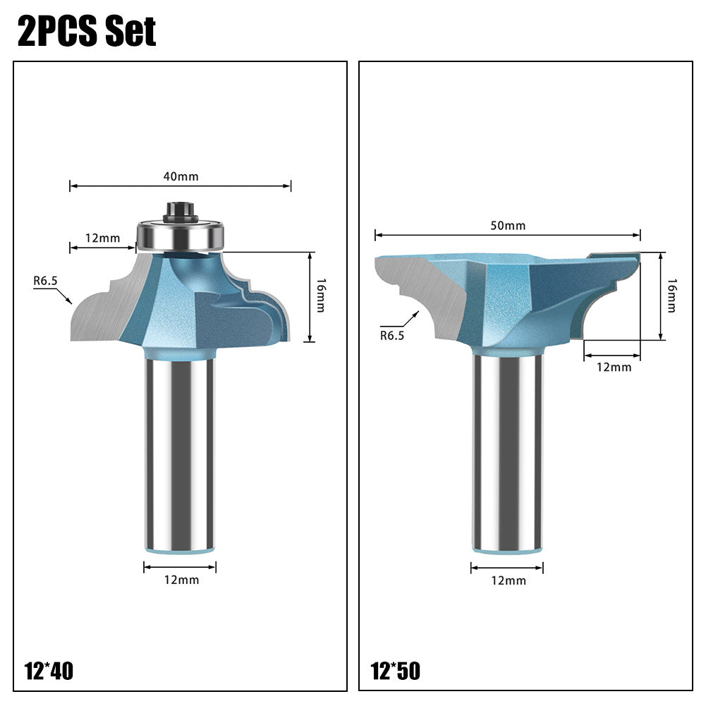 Professional grade Tibetan jumping table female knife set, double R line knife woodworking milling cutter cabinet door jumping table male and female tenon