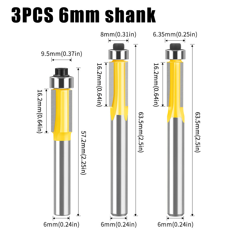 Three-blade trimming knife woodworking router milling woodworking milling cutter trimming machine milling cutter imitation slotting knife trimming knife