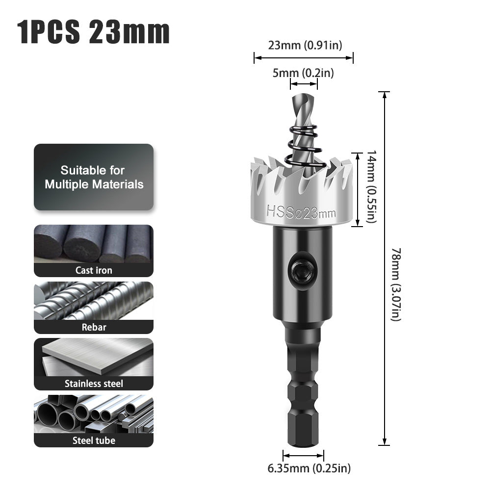 HSS hexagonal shank high speed steel 4341 hole opener, iron sheet stainless steel hole opener metal, thin plate drilling