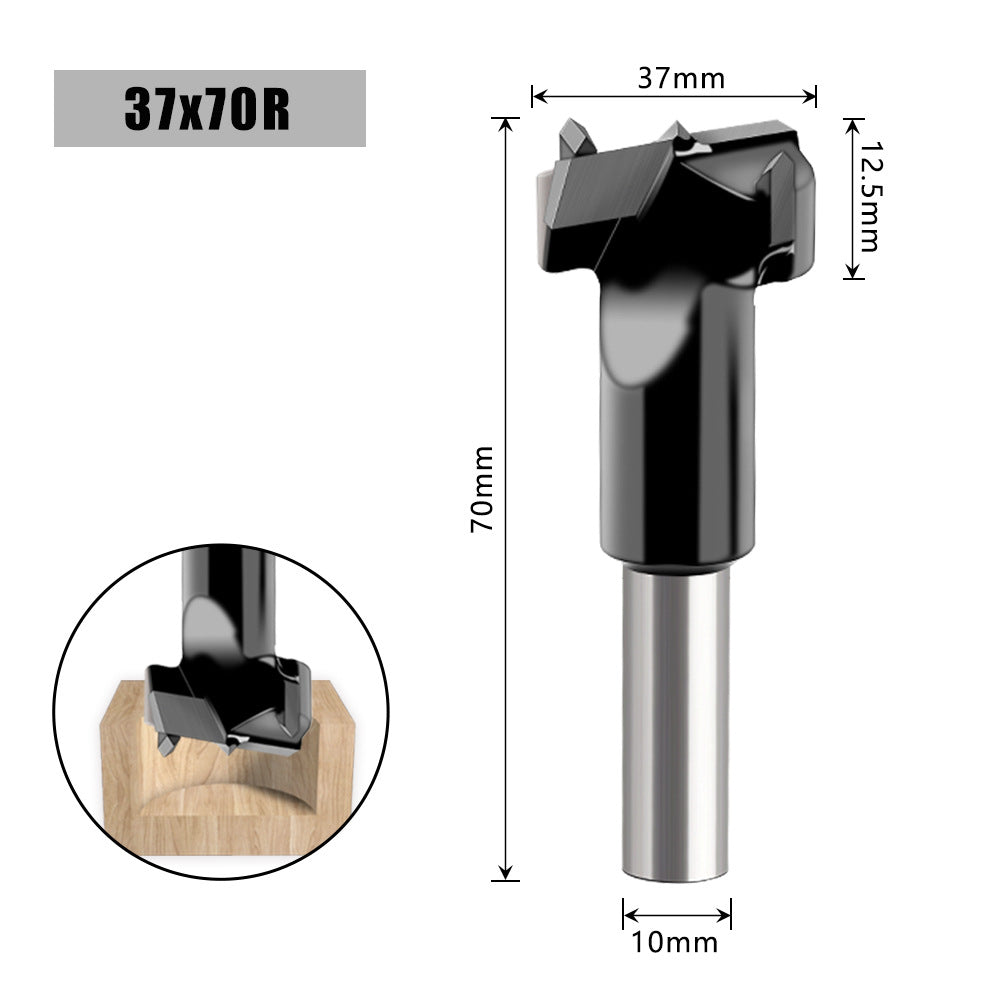 Woodworking split drill 15-55mm hole opener, split drill, forward and reverse four-tooth alloy numerical control woodworking row drill