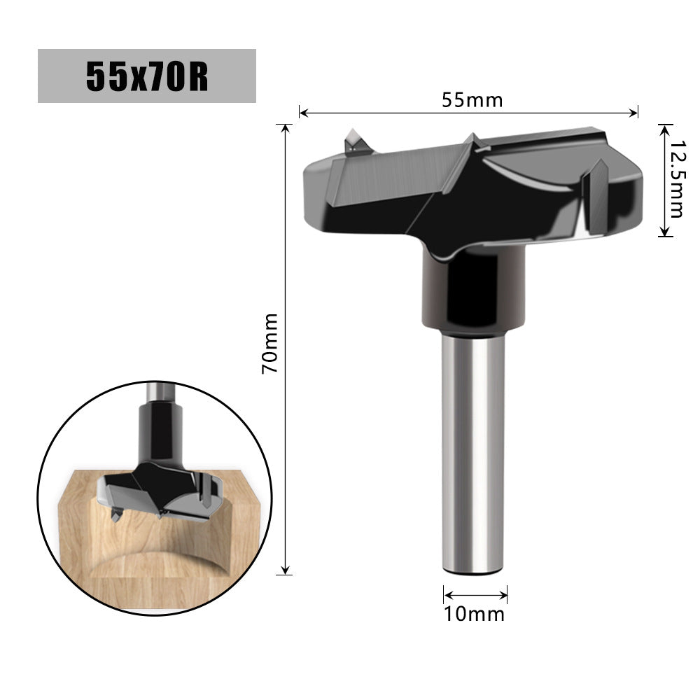 Woodworking split drill 15-55mm hole opener, split drill, forward and reverse four-tooth alloy numerical control woodworking row drill