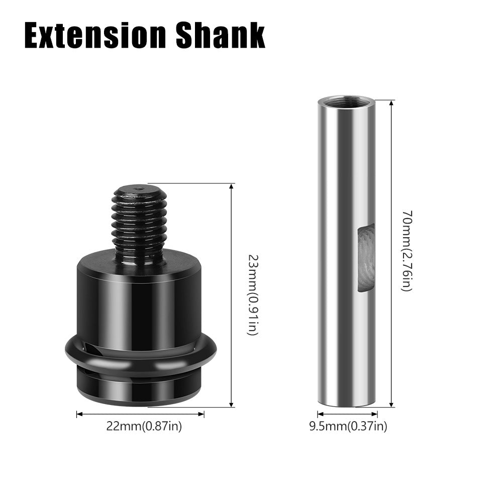 Multifunctional extended woodworking hole opener, external thread flat wing drill, extended limit wooden board hand drill, reaming drill bit