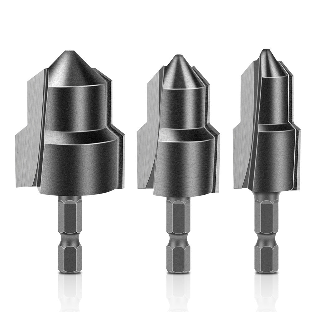 Tungsten steel alloy lifting drill PPR/TPR water pipe repair drill including mouth pagoda drill bit chamfering device 20/25/32 mm