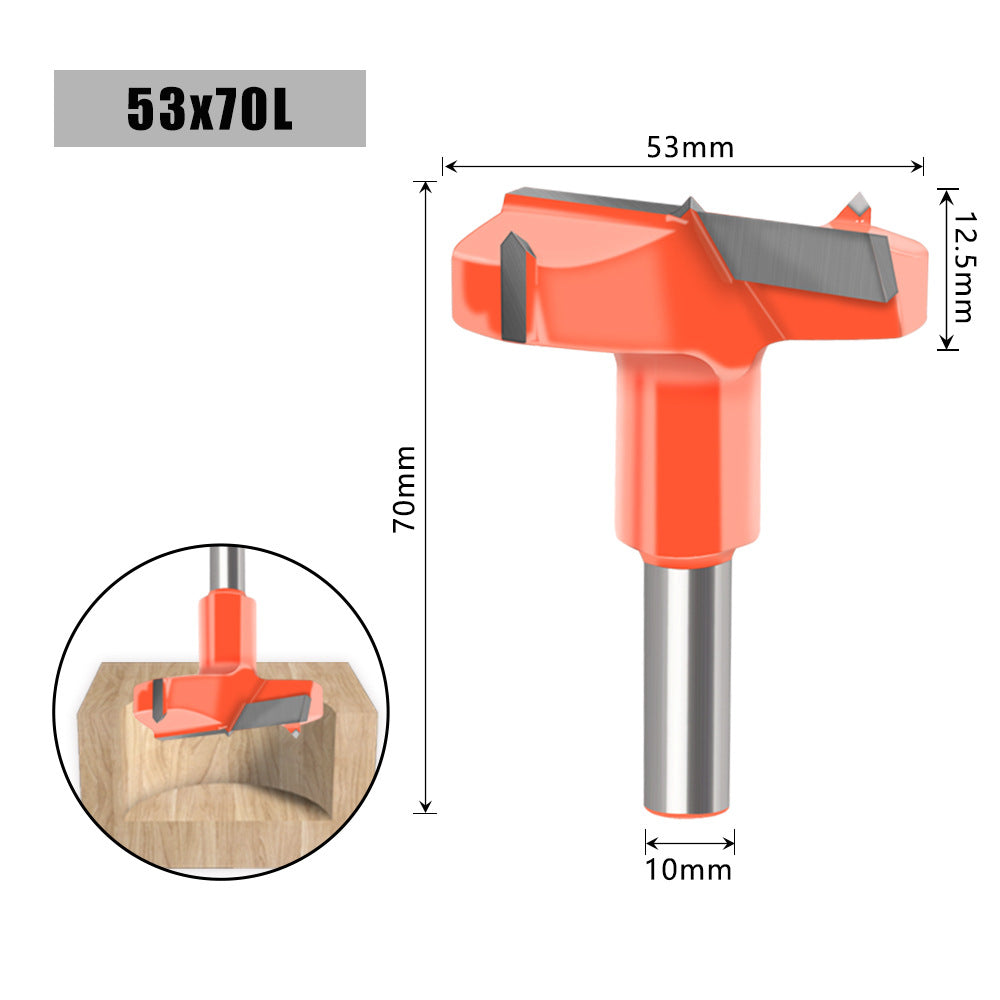 Woodworking split drill 15-55mm hole opener, split drill, forward and reverse four-tooth alloy numerical control woodworking row drill