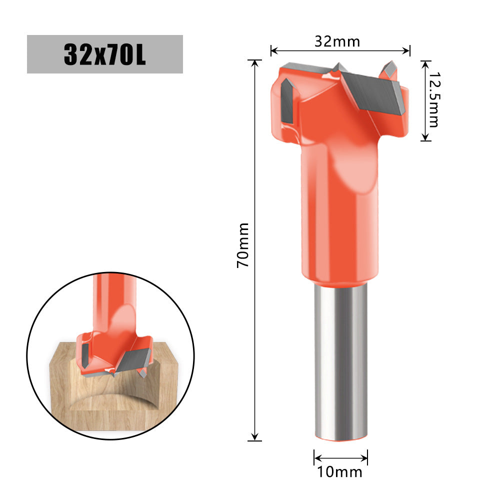 Woodworking split drill 15-55mm hole opener, split drill, forward and reverse four-tooth alloy numerical control woodworking row drill