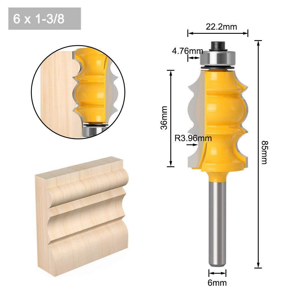 1/4 handle 6 handle double leaf armrest knife double leaf armrest knife engraving machine milling cutter line cutter woodworking milling cutter woodworking knife
