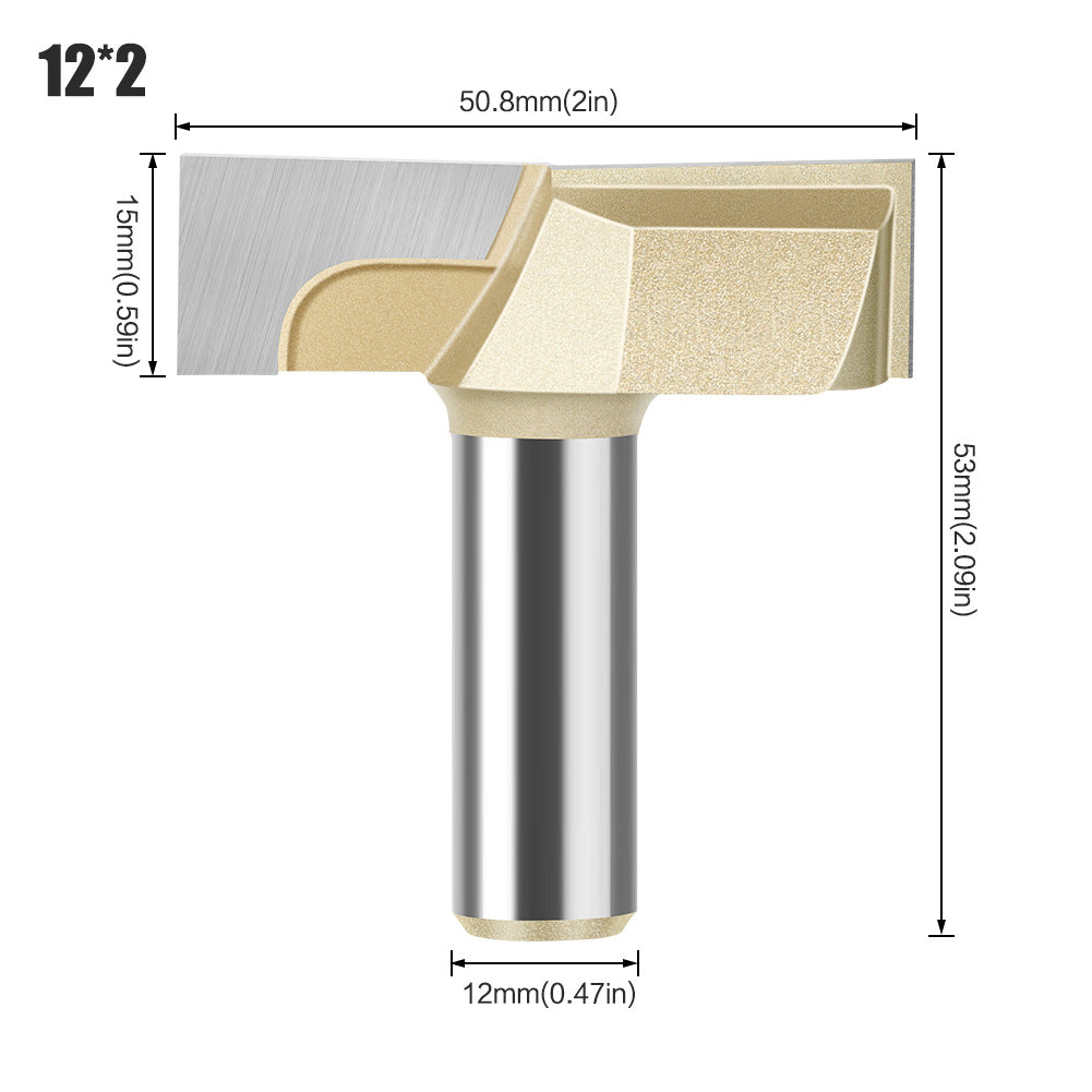 Professional grade 6 handle 12 handle bottom cleaning knife slotting knife flat bottom cutter milling bottom engraving machine carbide woodworking milling cutter
