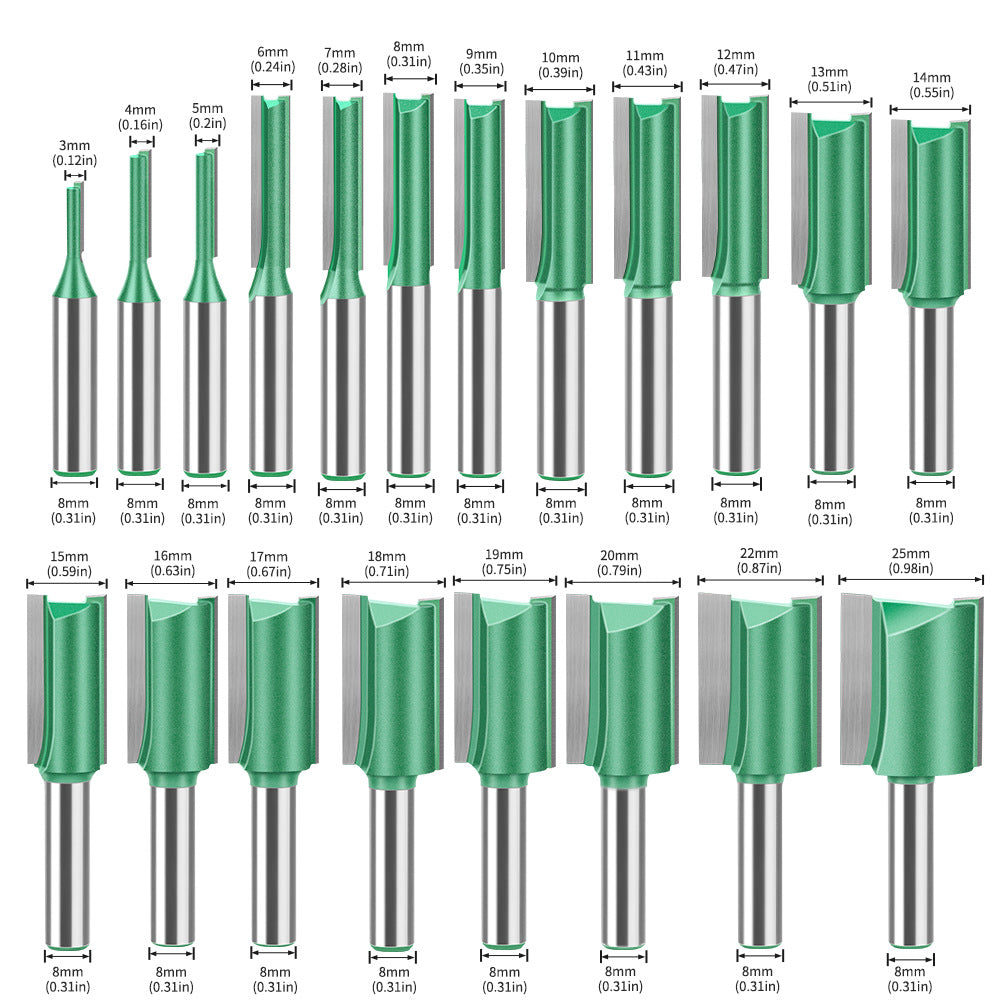 3-20 piece set of 8 handle straight knife slotting knife double edge straight knife slotting milling cutter outlet slotting knife multi-specification trimming machine