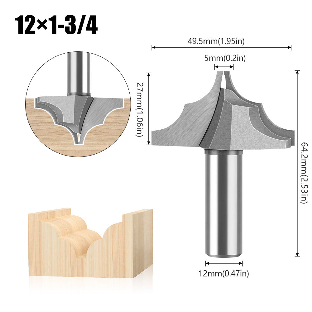 Double R line knife slotting knife door plate knife flower line knife door core plate milling cutter double R line knife engraving machine milling cutter