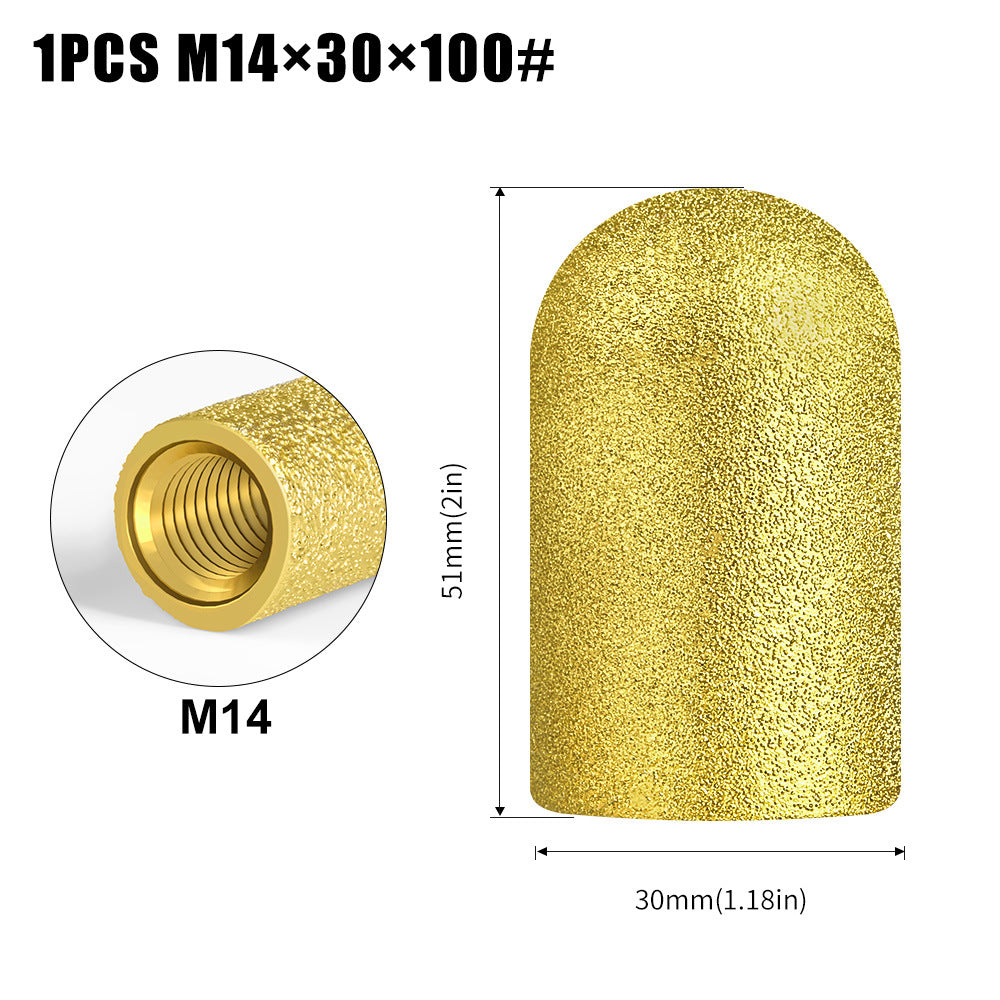 Brazing M10, M14 arc grinding wheel grinding head quartz stone stone tile angle grinder milling cutter polishing and trimming