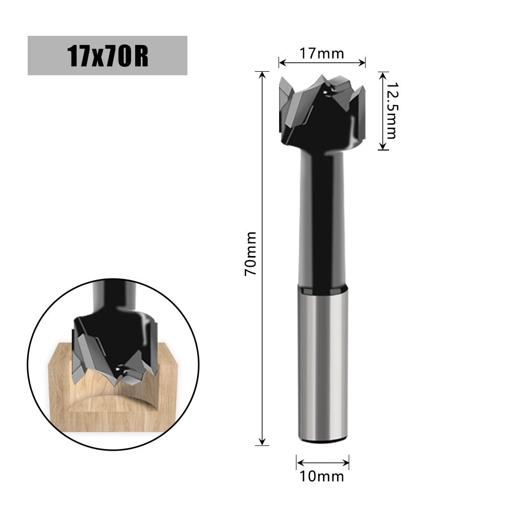 Woodworking split drill 15-55mm hole opener, split drill, forward and reverse four-tooth alloy numerical control woodworking row drill