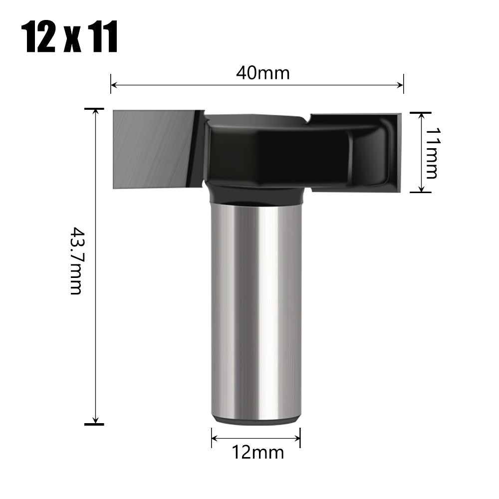 Tungsten steel T-milling cutter 11mm slot width Alloy T-slot cutter Welding T-slot milling cutter Wood board Planar machining Hardening