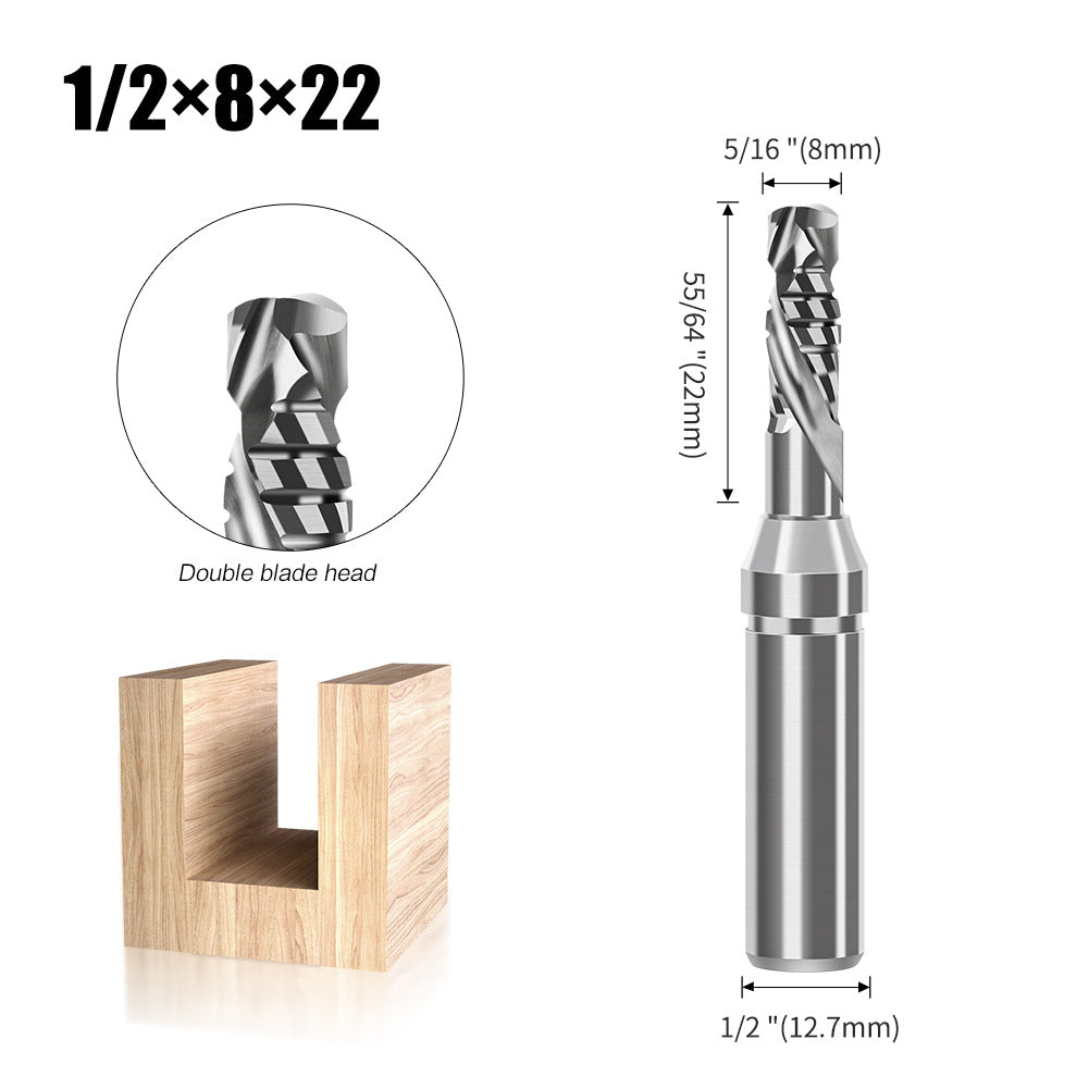 Industrial grade TCT three-edge cutting knife straight knife integral tungsten steel alloy, fast drilling and cutting