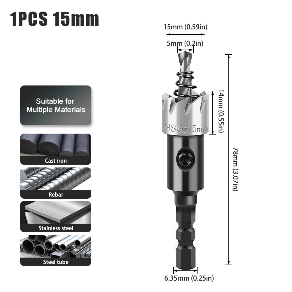 HSS hexagonal shank high speed steel 4341 hole opener, iron sheet stainless steel hole opener metal, thin plate drilling