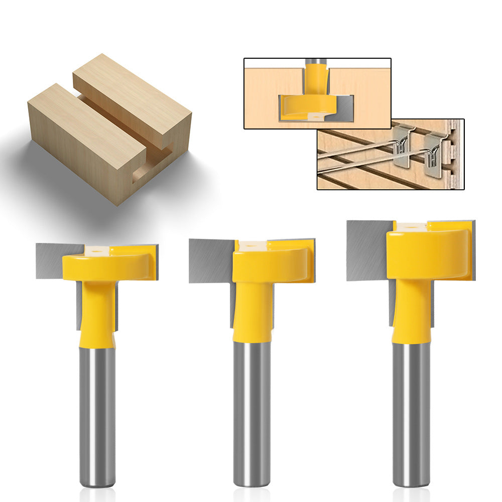 Straight edge T-cutter diameter 27mm slotting cutter 8 handle groove milling cutter Foreign trade export woodworking milling cutter