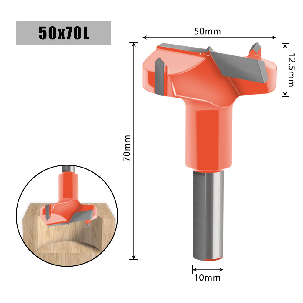 Woodworking split drill 15-55mm hole opener, split drill, forward and reverse four-tooth alloy numerical control woodworking row drill
