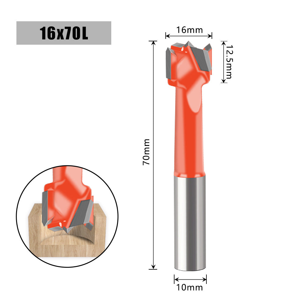 Woodworking split drill 15-55mm hole opener, split drill, forward and reverse four-tooth alloy numerical control woodworking row drill