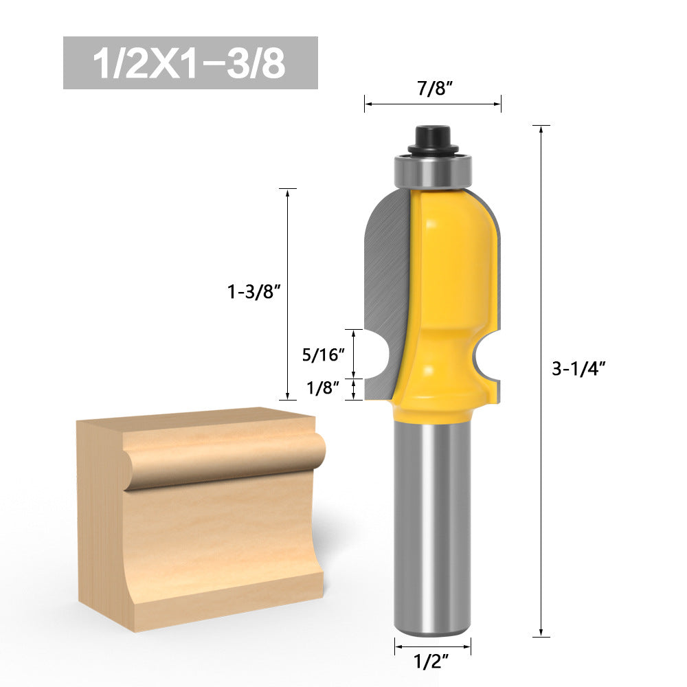 Engraving machine woodworking knife, line knife trimming, flower knife armrest knife, high-grade two-arc deep round bottom knife 1/2 handle * 22