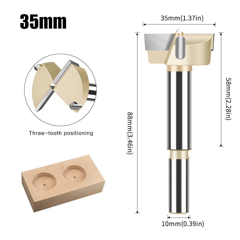 Woodworking hole opener Drill bit Extended round plastic wooden door Drill Wood punching Opening hole puncher