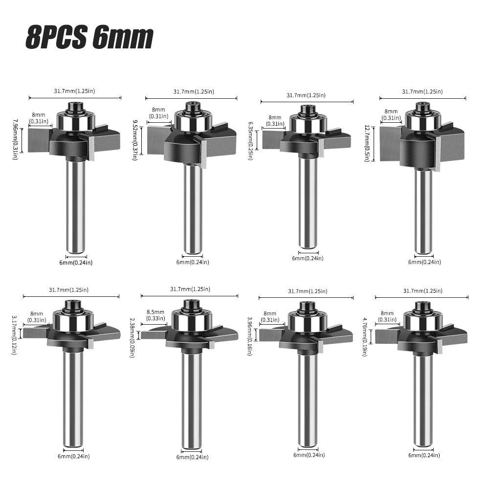 Three-edge ball T-shaped cutter door cover Begonia angle milling cutter Woodworking milling cutter Slotting cutter Slotting cutter Alloy cutter head