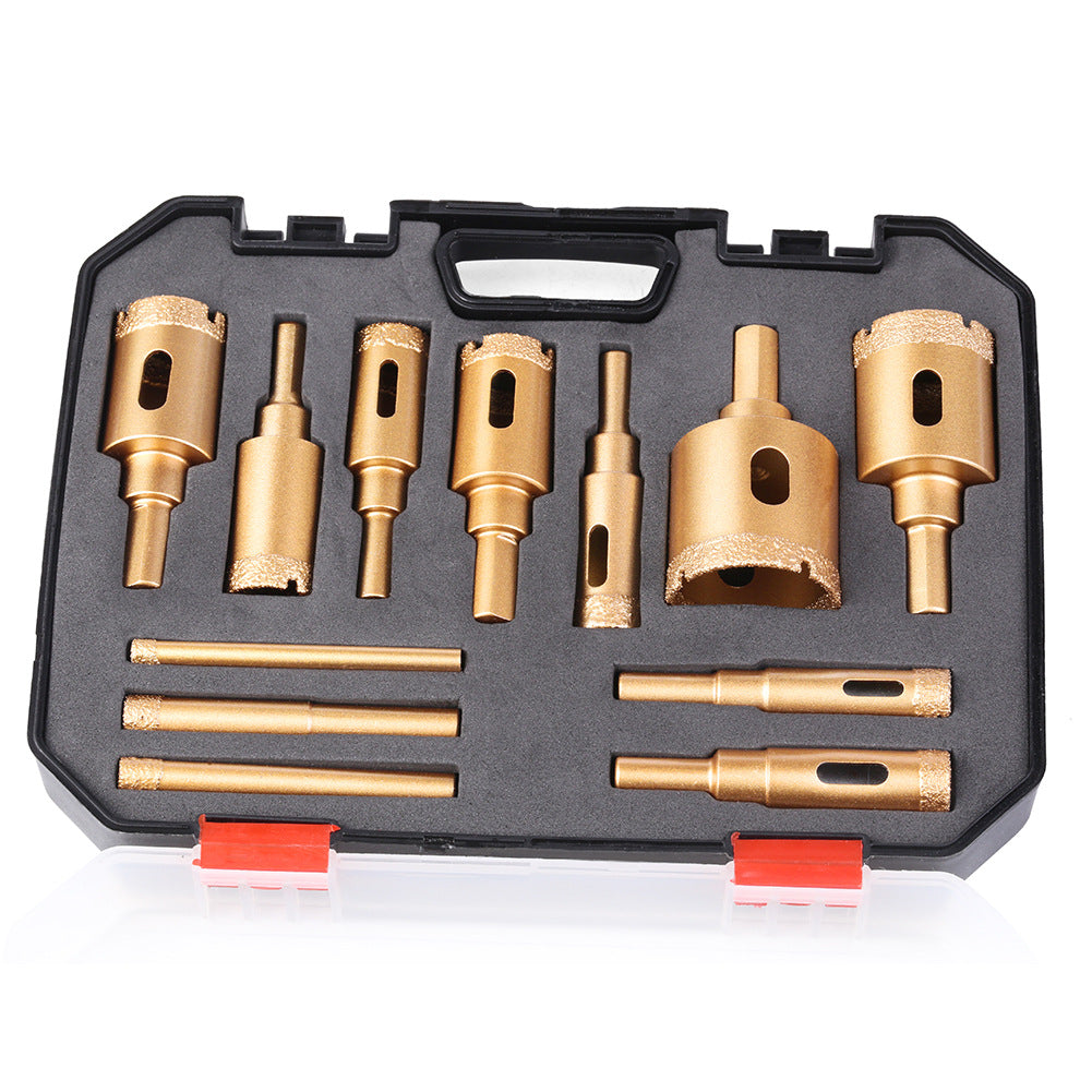 M10 brazing hole opener set, stone reaming drill, ceramic tile marble granite hole opening, emery drill bit