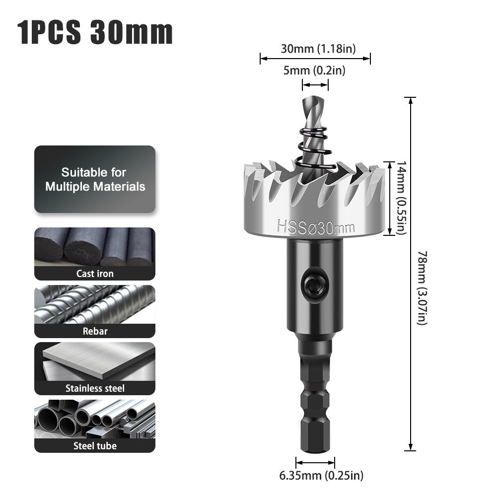 HSS hexagonal shank high speed steel 4341 hole opener, iron sheet stainless steel hole opener metal, thin plate drilling