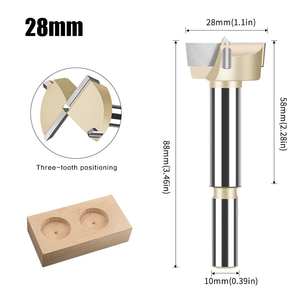 Woodworking hole opener Drill bit Extended round plastic wooden door Drill Wood punching Opening hole puncher