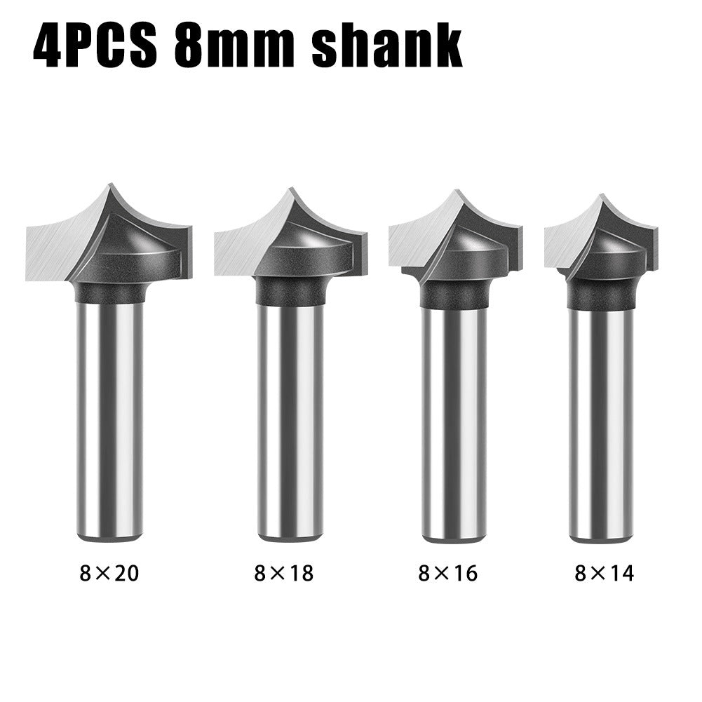 8Mm handle pointed nozzle engraving knife woodworking milling cutter slotting line pointed cutter head arc v-edge knife trimming machine tool
