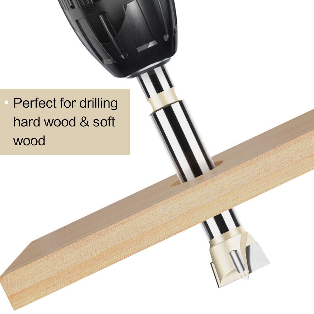 Woodworking hole opener Drill bit Extended round plastic wooden door Drill Wood punching Opening hole puncher