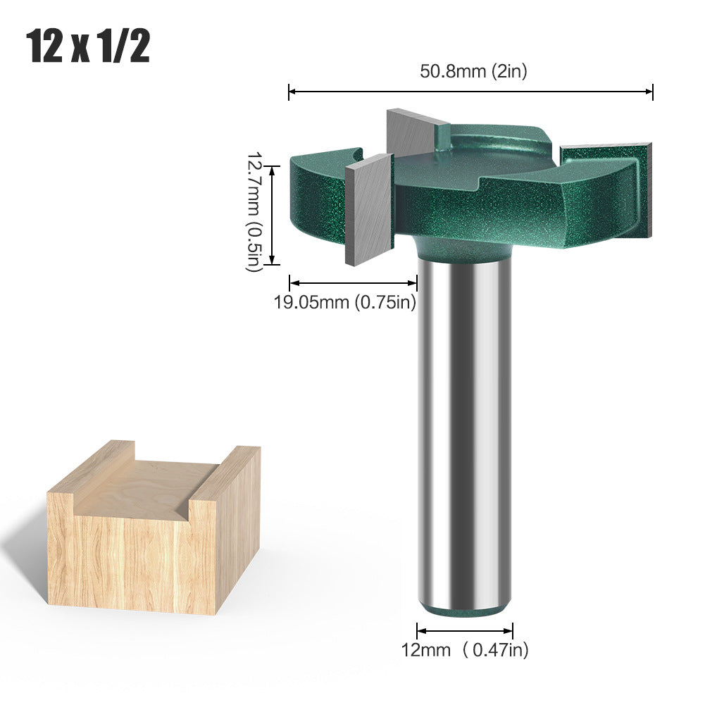 Three-edged T-knife, bottom cleaning knife, slot knife, four-edged slotting knife, woodworking milling cutter, alloy milling cutter, carving knife