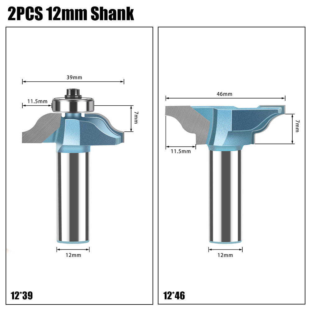 Professional grade Tibetan-style household west double-blade child and mother knife set, double R line knife woodworking milling cutter cabinet door household west tenon