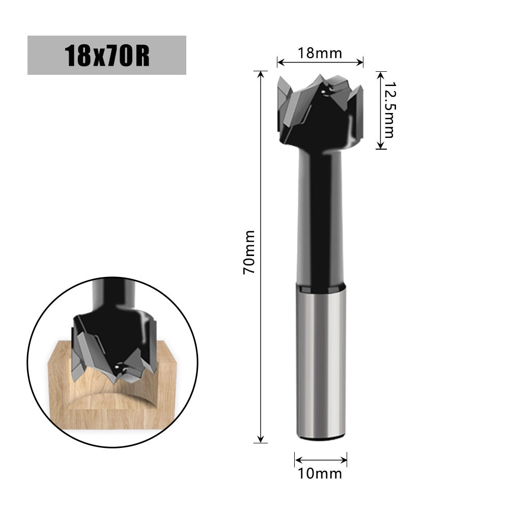Woodworking split drill 15-55mm hole opener, split drill, forward and reverse four-tooth alloy numerical control woodworking row drill